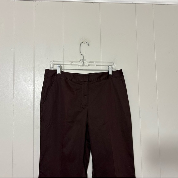 St. John For Neiman Marcus Fudge Brown Cotton Blend Career Pants Size 10 - Picture 4 of 7